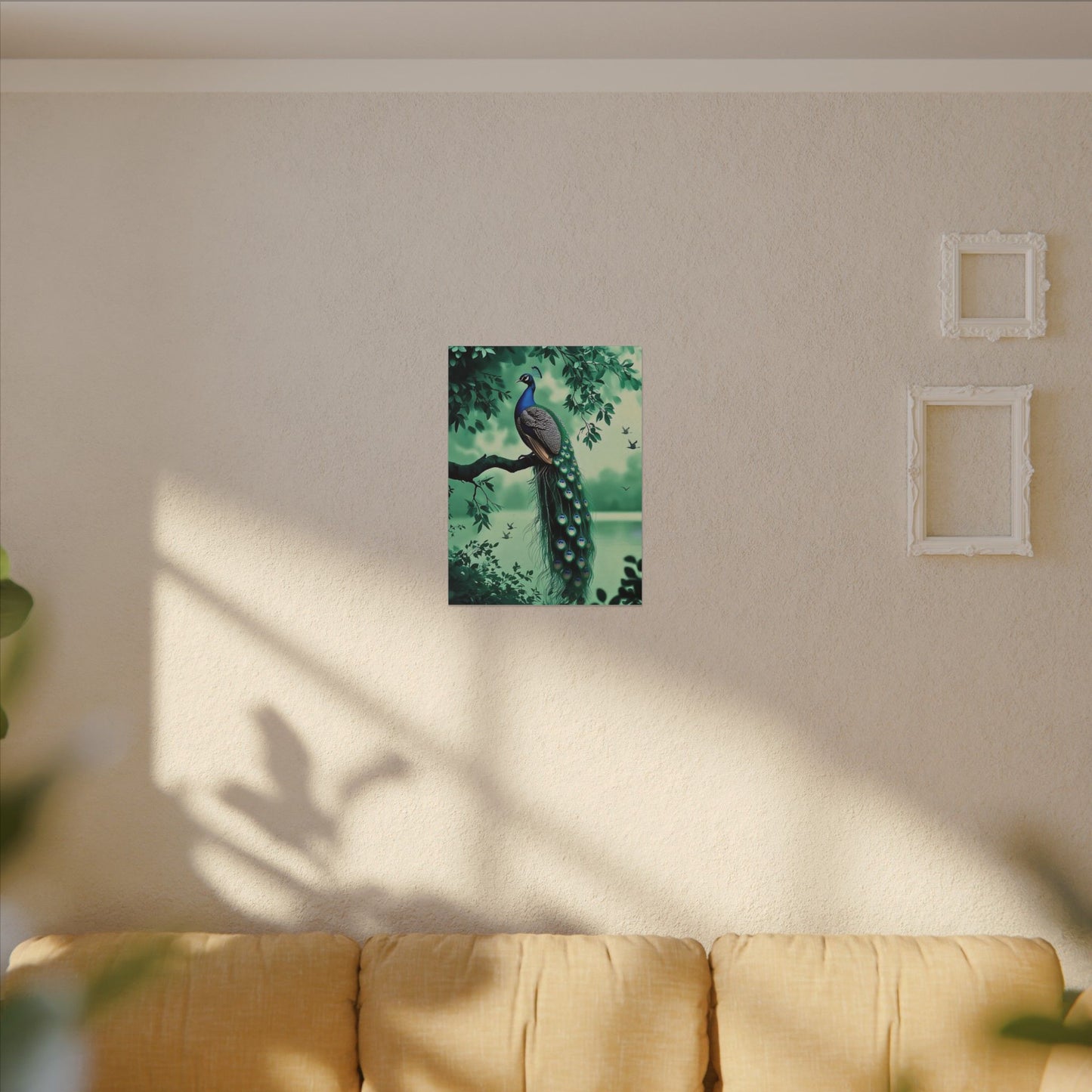 Peacock Wall Art Canvas Print, Wall Decor, Exotic Home Decoration, Gift for Nature Lovers, Bird Lovers Wall Art