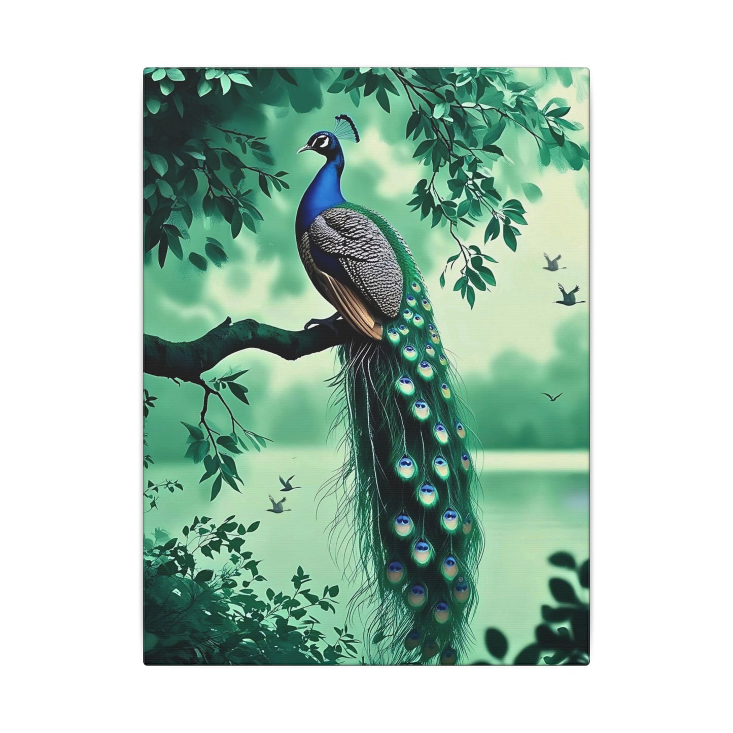 Peacock Wall Art Canvas Print, Wall Decor, Exotic Home Decoration, Gift for Nature Lovers, Bird Lovers Wall Art