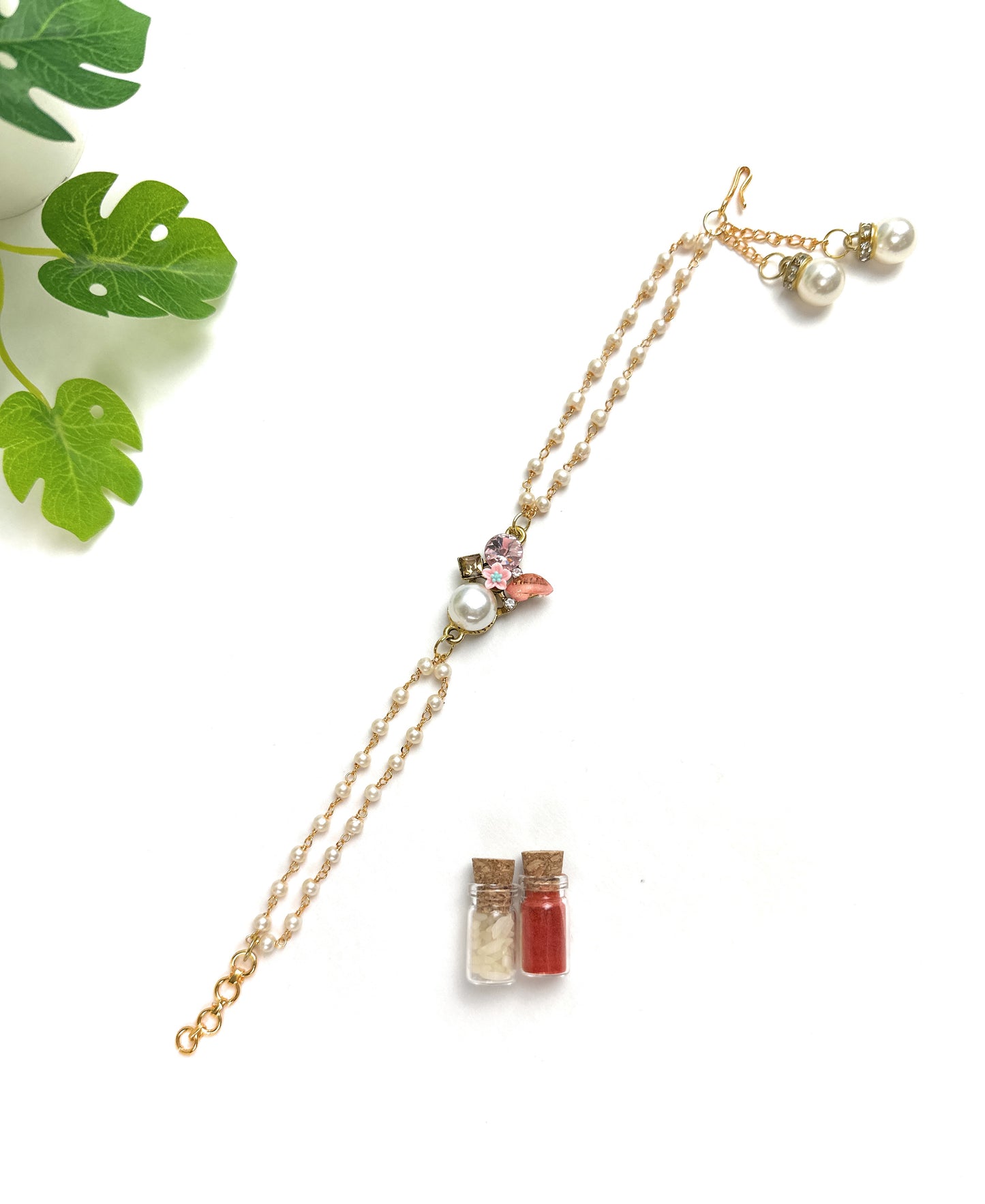 Premium Handmade Bhai Bhabhi Matching Rakhi Set-Designer, Traditional Rakhi for Brother-Sister|High-Quality Raksha Bandhan Gift with Roli Chawal | Bracelet