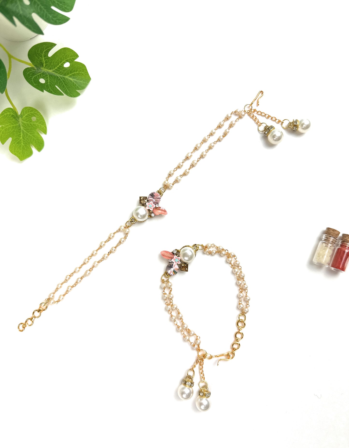 Premium Handmade Bhai Bhabhi Matching Rakhi Set-Designer, Traditional Rakhi for Brother-Sister|High-Quality Raksha Bandhan Gift with Roli Chawal | Bracelet
