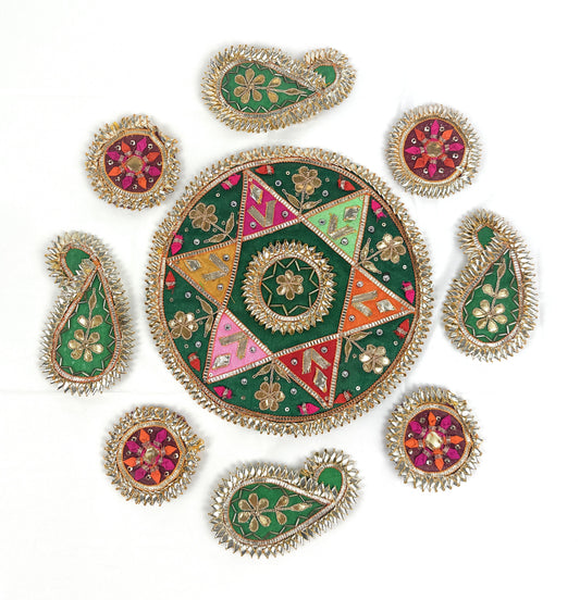 Vibrant Handmade Rangoli Set | Colorful Floor Spread | Perfect for Festivals & Occasions | Durable & Reusable | Ideal for Housewarming and Unique Gift