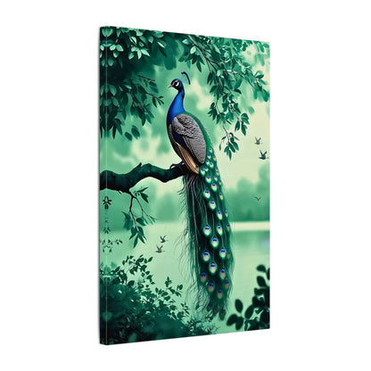 Peacock Wall Art Canvas Print, Wall Decor, Exotic Home Decoration, Gift for Nature Lovers, Bird Lovers Wall Art