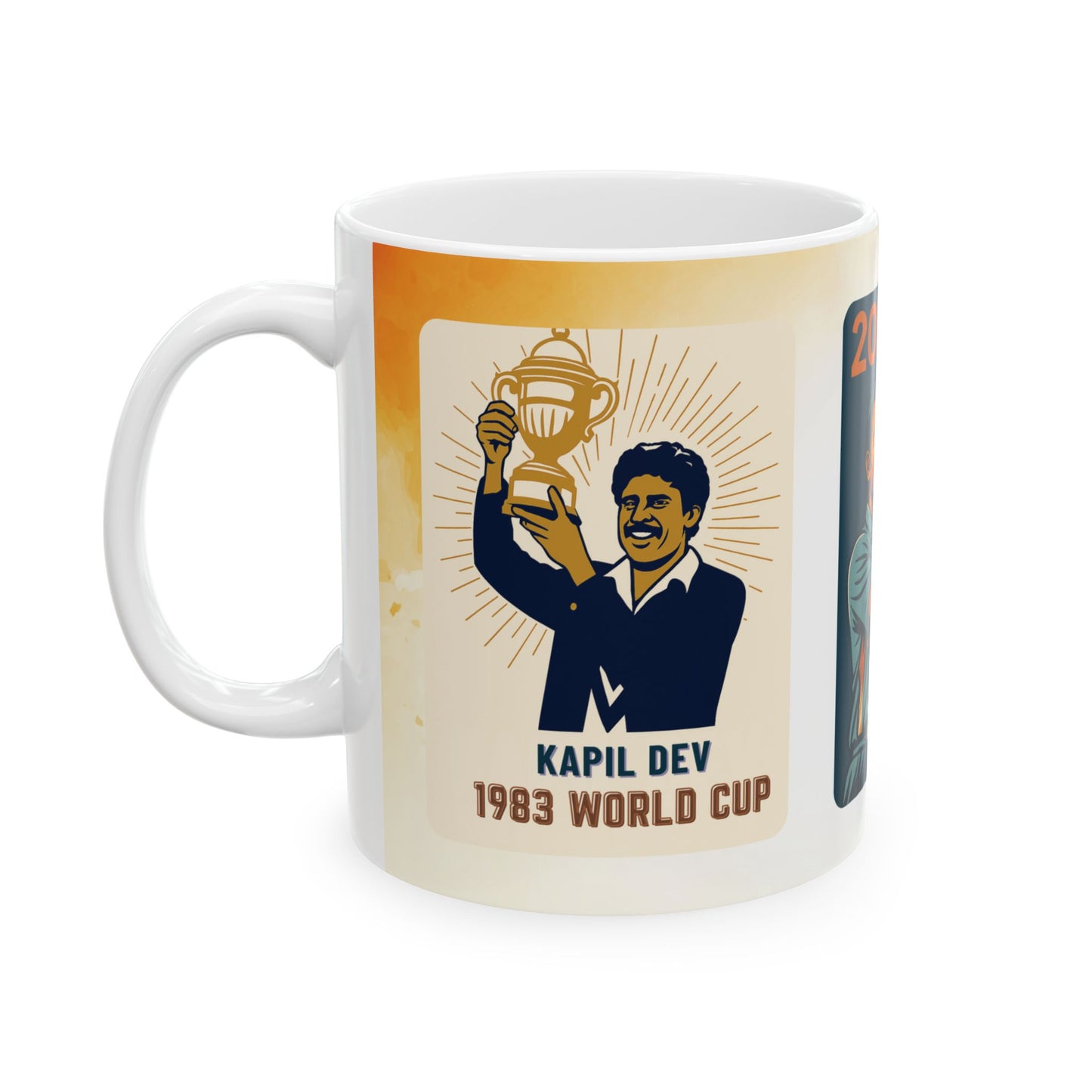 Indian Cricket World Cup Trophy Mug | Historic Wins Ceramic Mug