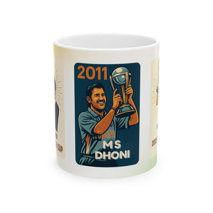 Indian Cricket World Cup Trophy Mug | Historic Wins Ceramic Mug