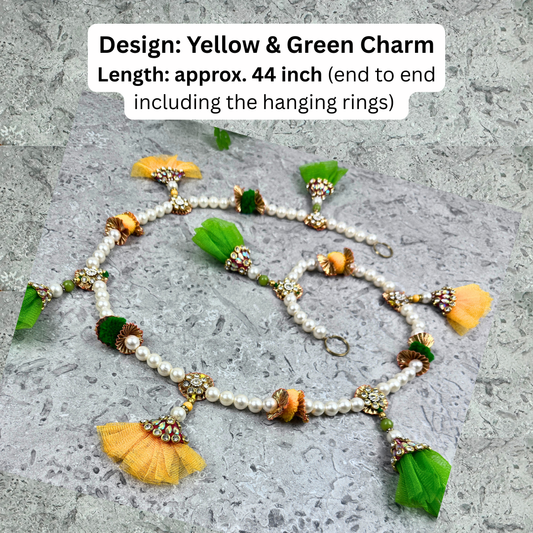 Handcrafted Pearl Toran | Minimalist Designs | Bandanwar | Pooja Door Hanging for Diwali, Housewarming | Unique Gift for Auspicious Occasions