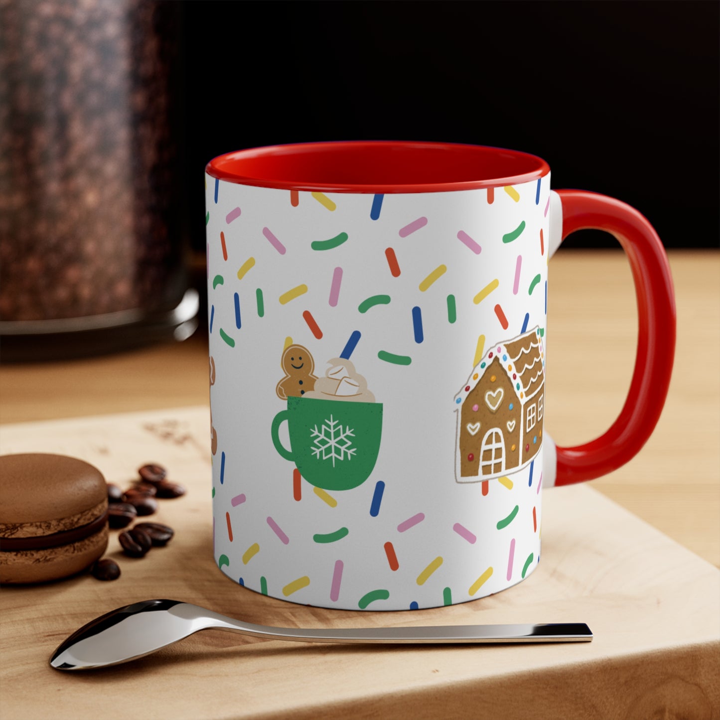Cookie Themed Holiday Mug | Christmas Coffee Cup Hot Chocolate & Tea Mug Festive Gift for everyone | Daily Drinkware