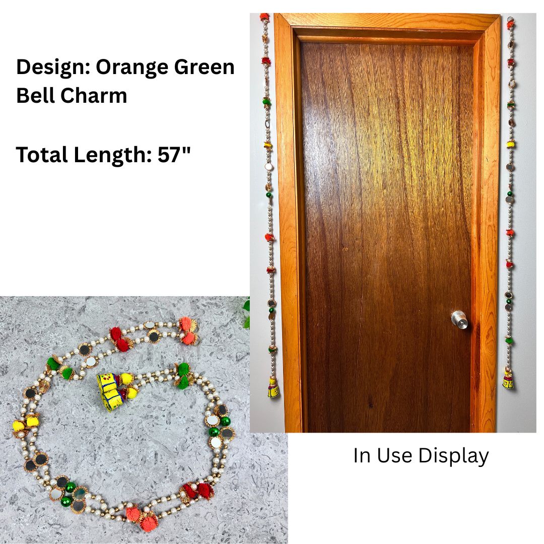 Vertical Pearl Toran | Minimalist Designs | Bandanwar | Pooja Door Hanging for Diwali, Housewarming | Unique Gift for Auspicious Occasions | Handcrafted