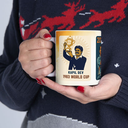 Indian Cricket World Cup Trophy Mug | Historic Wins Ceramic Mug