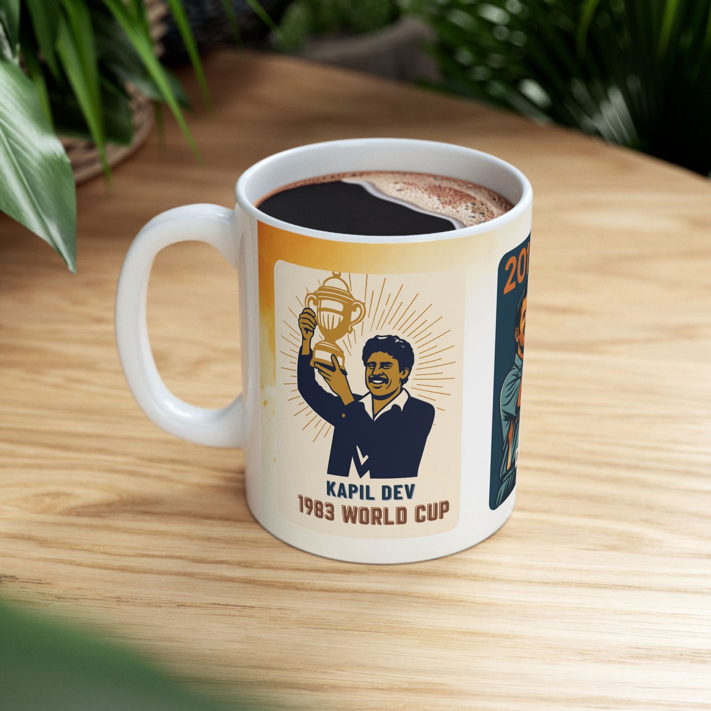Indian Cricket World Cup Trophy Mug | Historic Wins Ceramic Mug