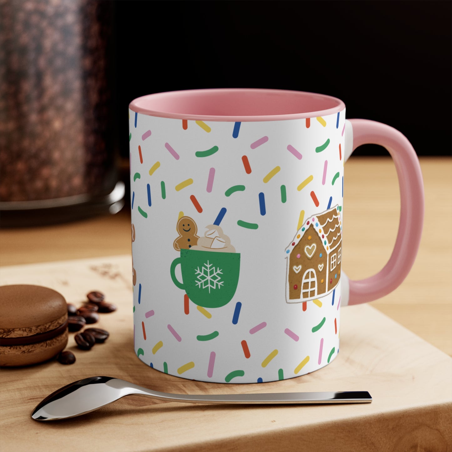 Cookie Themed Holiday Mug | Christmas Coffee Cup Hot Chocolate & Tea Mug Festive Gift for everyone | Daily Drinkware