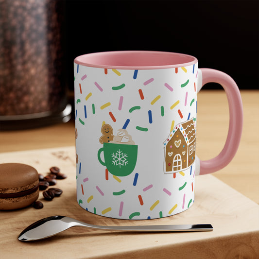 Cookie Themed Holiday Mug | Christmas Coffee Cup Hot Chocolate & Tea Mug Festive Gift for everyone | Daily Drinkware