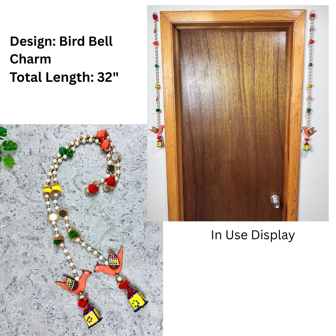 Vertical Pearl Toran | Minimalist Designs | Bandanwar | Pooja Door Hanging for Diwali, Housewarming | Unique Gift for Auspicious Occasions | Handcrafted