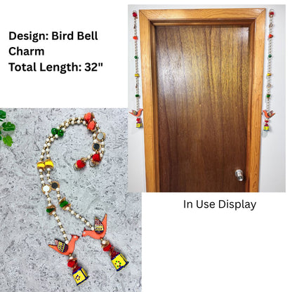 Vertical Pearl Toran | Minimalist Designs | Bandanwar | Pooja Door Hanging for Diwali, Housewarming | Unique Gift for Auspicious Occasions | Handcrafted