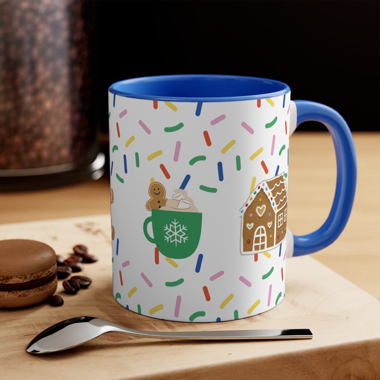 Cookie Themed Holiday Mug | Christmas Coffee Cup Hot Chocolate & Tea Mug Festive Gift for everyone | Daily Drinkware