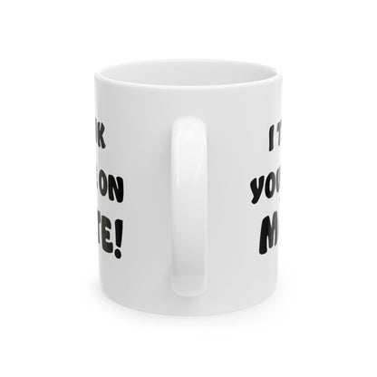 Funny Coffee Mug, Trendy Coffee Cup, Funny Gift, Unique Designer Ceramic Mug, Office Humor, Cool Morning Coffee, Perfect for Home or Work