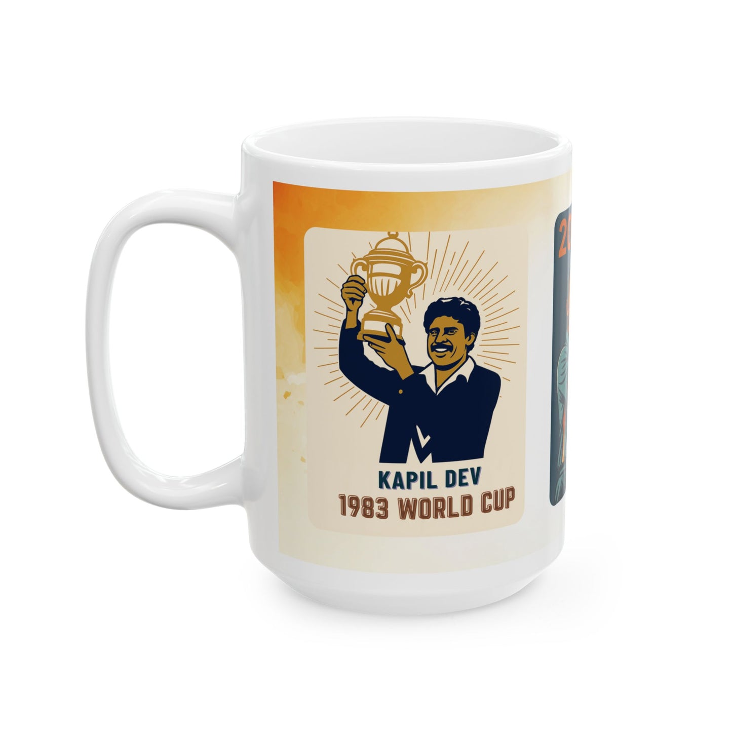 Indian Cricket World Cup Trophy Mug | Historic Wins Ceramic Mug