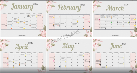 2026 Hindu Calendar Printable Planner Indian Festivals and Major USA Holidays Digital PDF Download