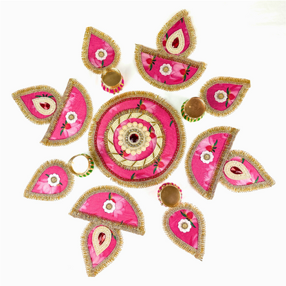Vibrant Handmade Rangoli Set | Colorful Floor Spread | Perfect for Festivals & Occasions | Durable & Reusable | Ideal for Housewarming and Unique Gift