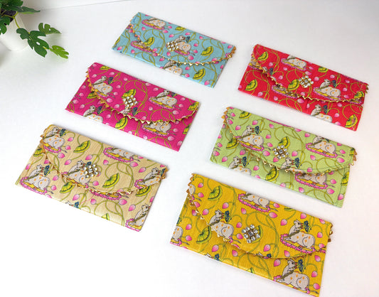 Eco-Friendly Handmade Fabric Gift Envelopes with Magnetic Closure – Reusable Wedding & Cash Gift Covers for Cards, Money & Return Favors